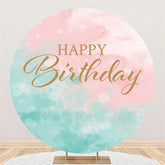 Rosa Licht Cyan Glücklich Geburtstag Kreis Hintergrund Für Party